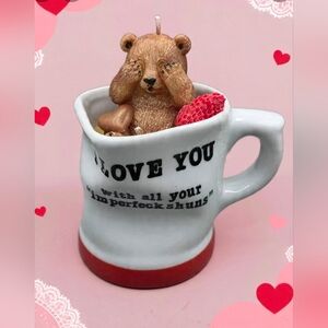 Soy Candle Mug I love you Scented Dessert Candles Handmade Gifts